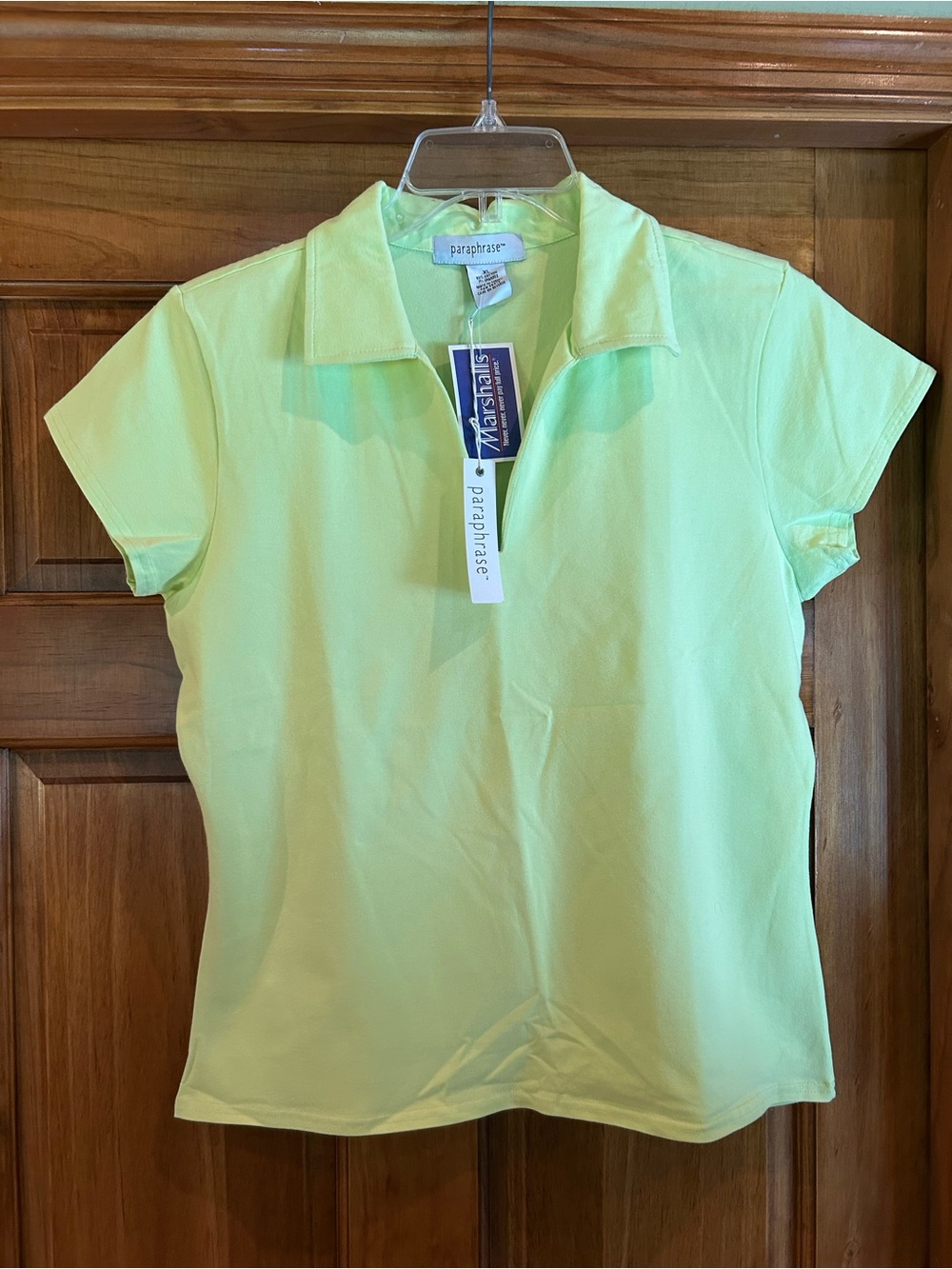 Paraphrase Women's Short Sleeve Polo - Light Lime Green